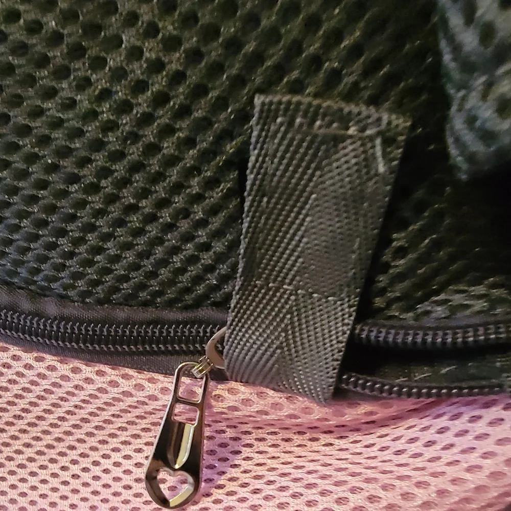 Hands-Free Gray & Pink Pet Sling Carrier by
